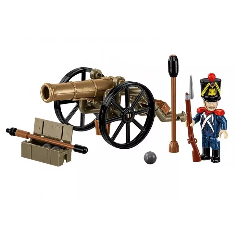 Set de bloques artillero francés con cañón, 97 piezas