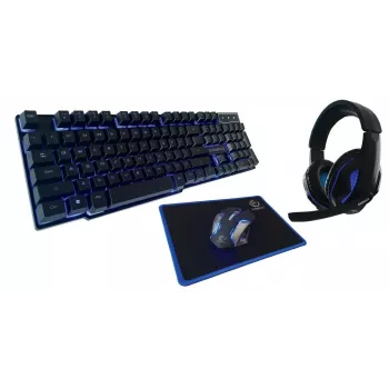 Teclado y ratón Rebeltec SHERMAN Gaming USB QZERTY Inglés Negro