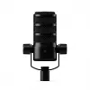 Micrófono de estudio RØDE PodMic USB — cardioide XLR/USB, 24 bits/48 kHz, USB-C, salida de auriculares, control de volumen giratorio, negro