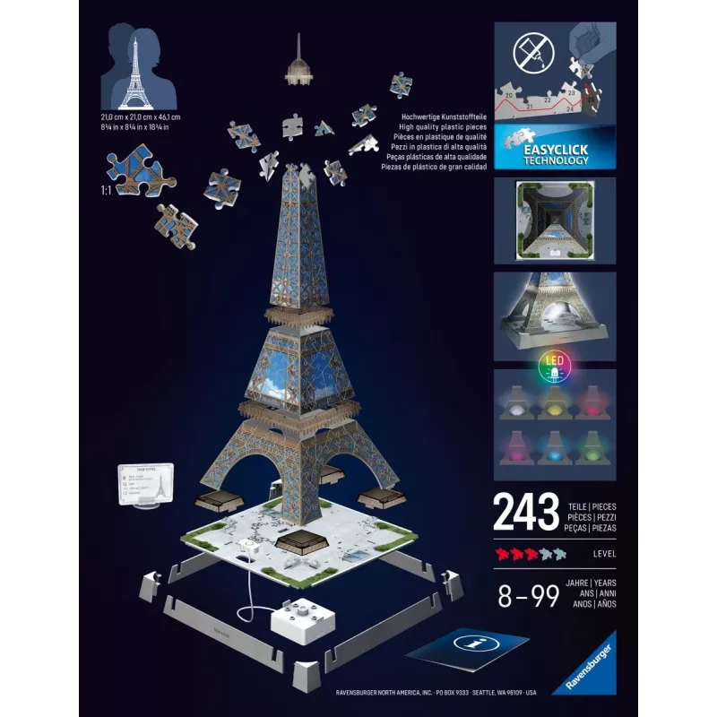 Puzle 3D Torre Eiffel