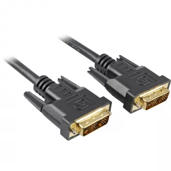 Cable DVI Sharkoon 3 m DVI-D a DVI-D (18+1) Negro