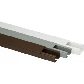 Heidemann 09964 Canaleta de cables (L x An x Al) 2000 x 25 x 40 mm 1 ud. marrón (09964)