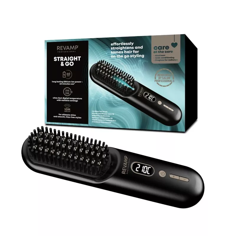 Cepillo de aire caliente iónico inalámbrico Revamp BR-1950 Straight & Go