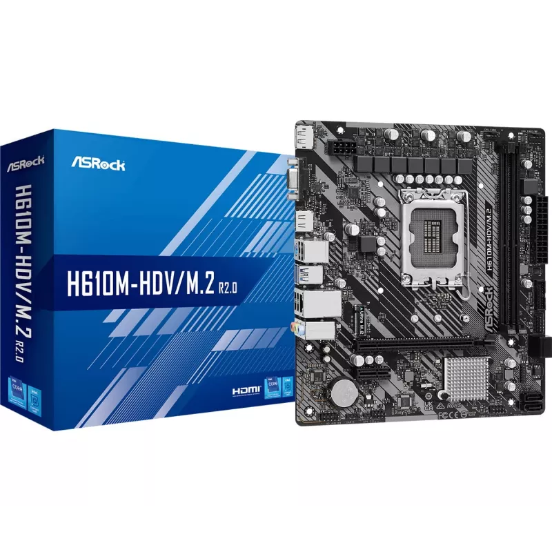 Placa base ASRock H610M-HDV/M.2 R2.0 LGA1700 DDR4 Micro-ATX