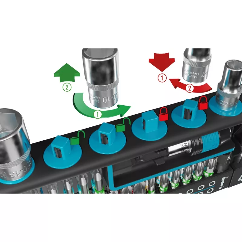 Hazet Juego de puntas 2300SH-1 — juego de 39 piezas con puntas planas, Phillips, Pozidriv, hexagonales y Torx