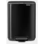 Cubo de basura de pedal BRABANTIA Bo 4L, negro mate, capacidad de 4 L, accionado por pedal