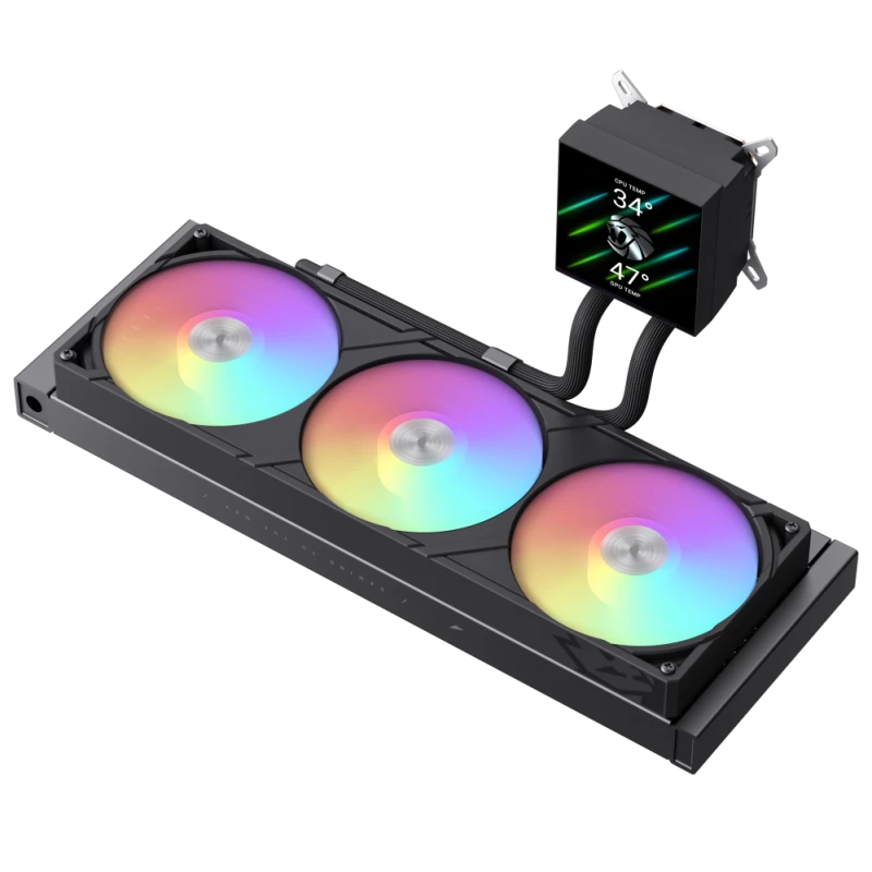 Refrigeración líquida para CPU Gamemax | GLACIER 360 LCD BK | Intel, AMD
