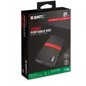 SSD Emtec 1TB Portátil USB Type-C 3.2 Gen 1 X200