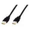 Cable de conexión USB Assmann, Type-A M/M, 3,0 m, compatible con USB 2.0, UL, negro (AK-300100-030-S)