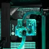 Bloque de agua EK Water Blocks Acrílico Latón Negro Plata