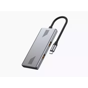 Hub USB Gembird 4 puertos USB 3.2 Gen 2 Type-C con 4 conectores Type-A y Type-C