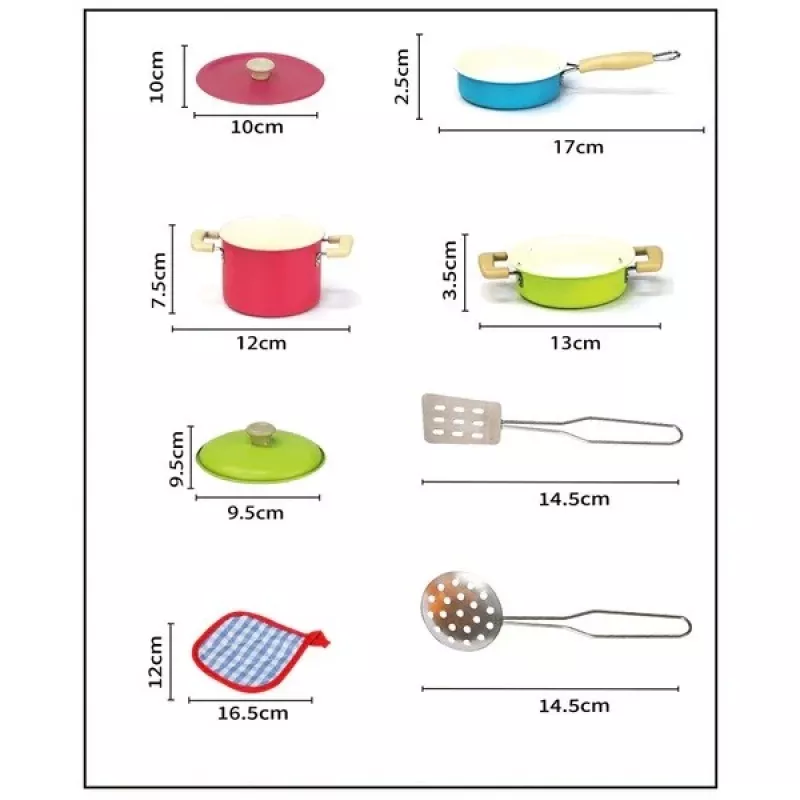 Set de menaje de cocina ASKATO set de 8 piezas de ollas y sartenes de metal
