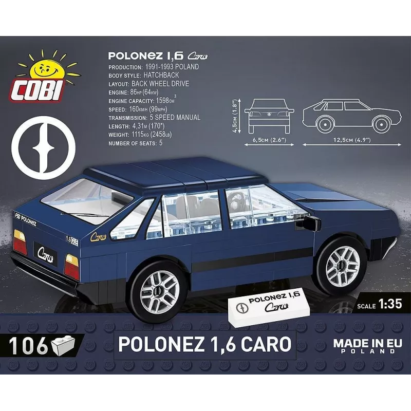 Maqueta Cobi Polonez 1,6 Caro – Escala/modelo no indicado, set de construcción de plástico, MPN 24589