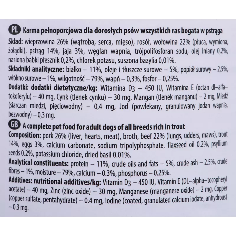 Comida húmeda para perros Dolina Noteci DOLINA NOTECI Premium Adult lata 400 g pescado