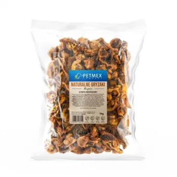 Snacks para perros PETMEX tiras de cerdo 1 kg — snack de cerdo de un solo ingrediente, hipoalergénico, sin cereales, sin azúcar
