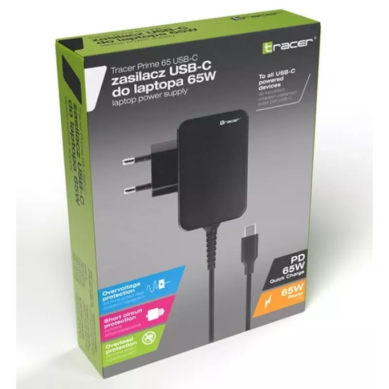 Fuente de alimentación para portátil Prime 65W USB C