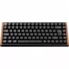 Keychron K2 HE (negro/madera, distribución DE, Gateron Double-Rail Magnetic Nebula, marco de aluminio)
