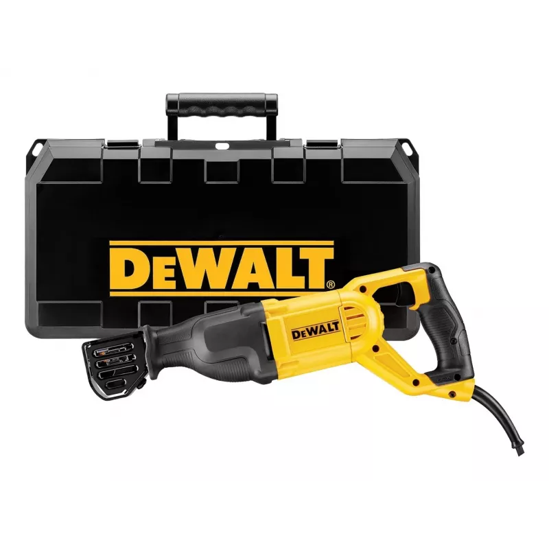 DeWALT DWE305PK-QS sierra de sable, 1100 W, carrera 29 mm, máx. 2800 carreras/min, profundidad de corte en madera 280 mm, 3,5 kg, negro/amarillo
