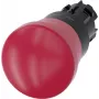 Interruptor de parada de emergencia Siemens, pulsador de seta aro frontal plástico Rojo desbloqueo por tracción SIRIUS ACT 3SU1000-1HA20-0AA0 1 ud. (3SU1000-1HA20-0AA0)