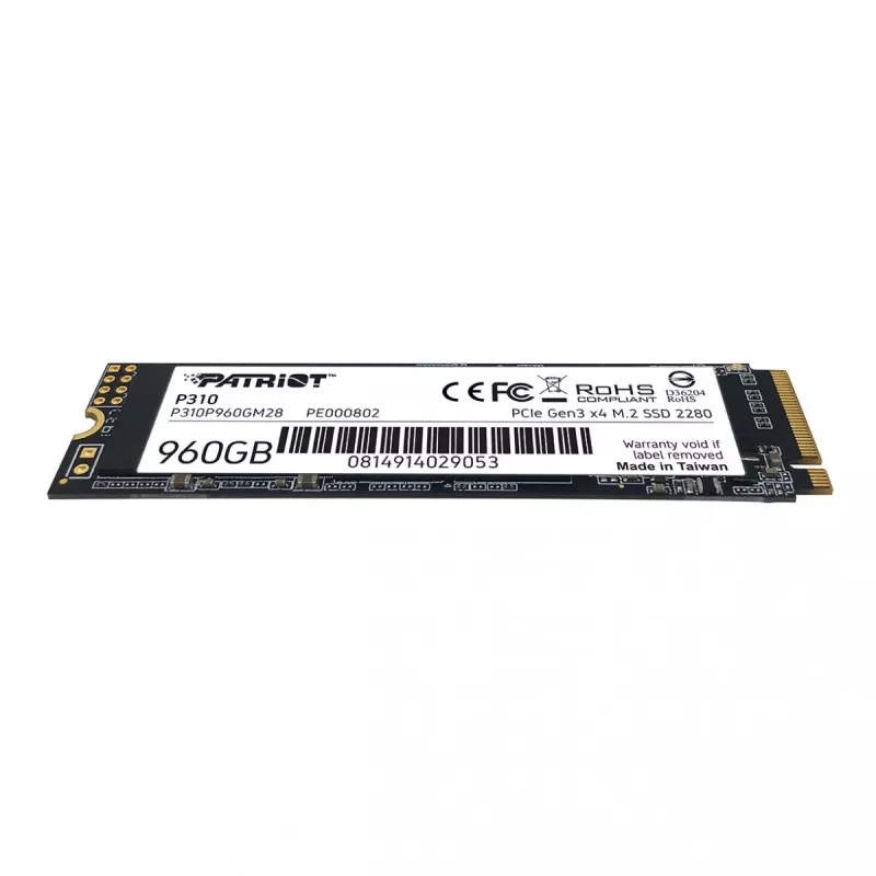 Patriot P310 960 GB M.2 2280 NVMe unidad SSD, PCIe 3.0 x4
