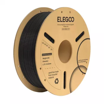 Bobina de filamento Elegoo PLA+ negro – 1,75 mm, compatible con impresoras 3D FDM