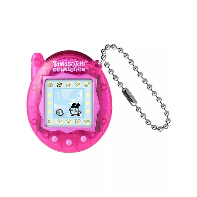 Mascota virtual portátil Bandai Tamagotchi Connection — rosa translúcido