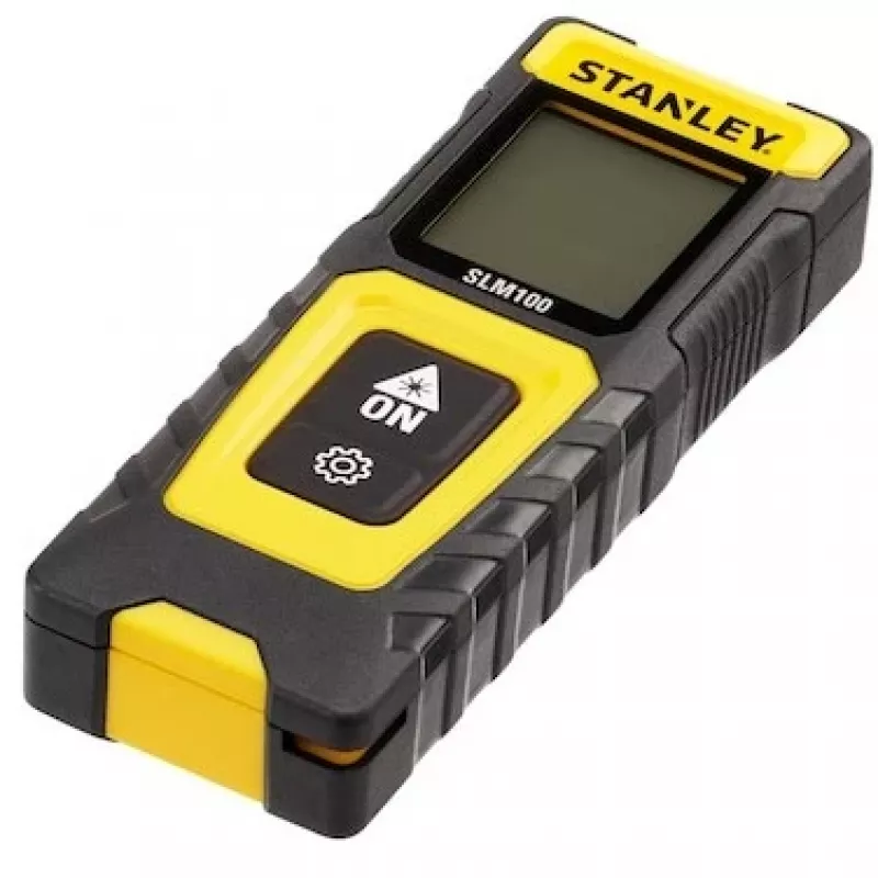 Medidor de distancias STANLEY SLM100 — alcance láser 30 m, medidor manual compacto