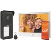 Videoportero Eura VDP-49A3-2TY negro con soporte Wi-Fi, portero automático con monitor interior