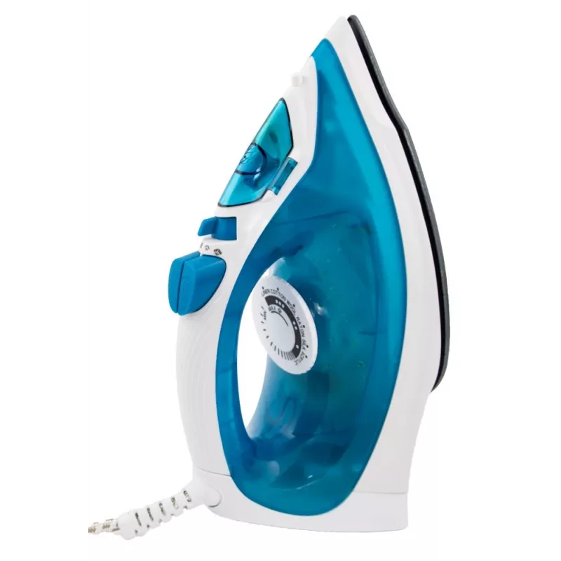 Plancha de vapor Esperanza EHI002 Slider, 2200 W, suela cerámica, vapor vertical, blanca/azul