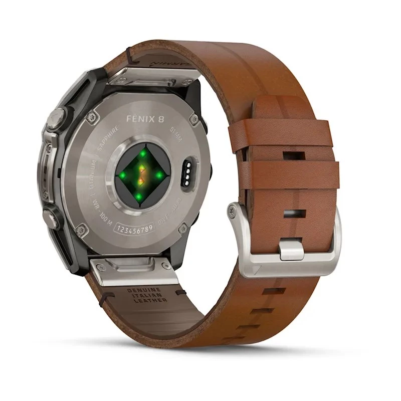 Garmin Fenix 8 3,56 cm (1,4) AMOLED 51 mm Digital 454 x 454 Píxeles Pantalla táctil Titanio Wi-Fi GPS (Satélite)