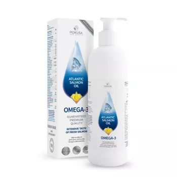POKUSA RawDietLine Atlantic Salmon Oil - complemento alimenticio para perros y gatos - 100 ml