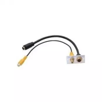 Conector hembra S-Video + RCA Kindermann 7444000505 aluminio 50mm