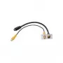 Conector hembra S-Video + RCA Kindermann 7444000505 aluminio 50mm