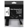 Adaptador de cable Gembird A-MDPM-HDMIF-02 Mini DisplayPort a HDMI Type-A (estándar) negro