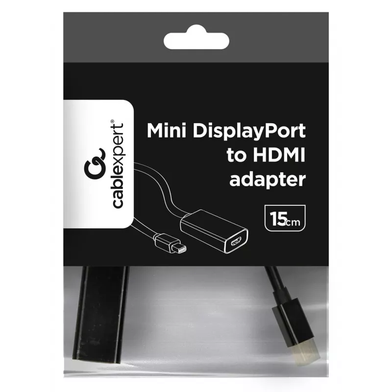 Adaptador de cable Gembird A-MDPM-HDMIF-02 Mini DisplayPort a HDMI Type-A (estándar) negro