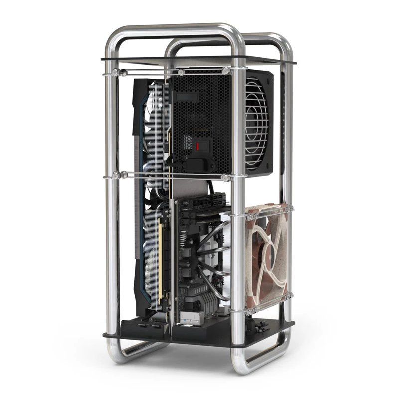 Caja de ordenador Streacom DA6 XL Caja Mini-ITX - Cromo