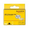 Cable enrollable DeLOCK USB 2.0 2 en 1 Type-A a Micro-B y USB-C™
