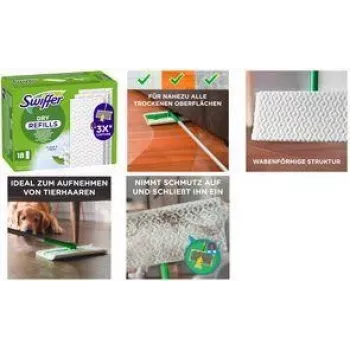 Swiffer Dry paño recambio 72 uds. – paños quitapolvo desechables para fregonas Swiffer