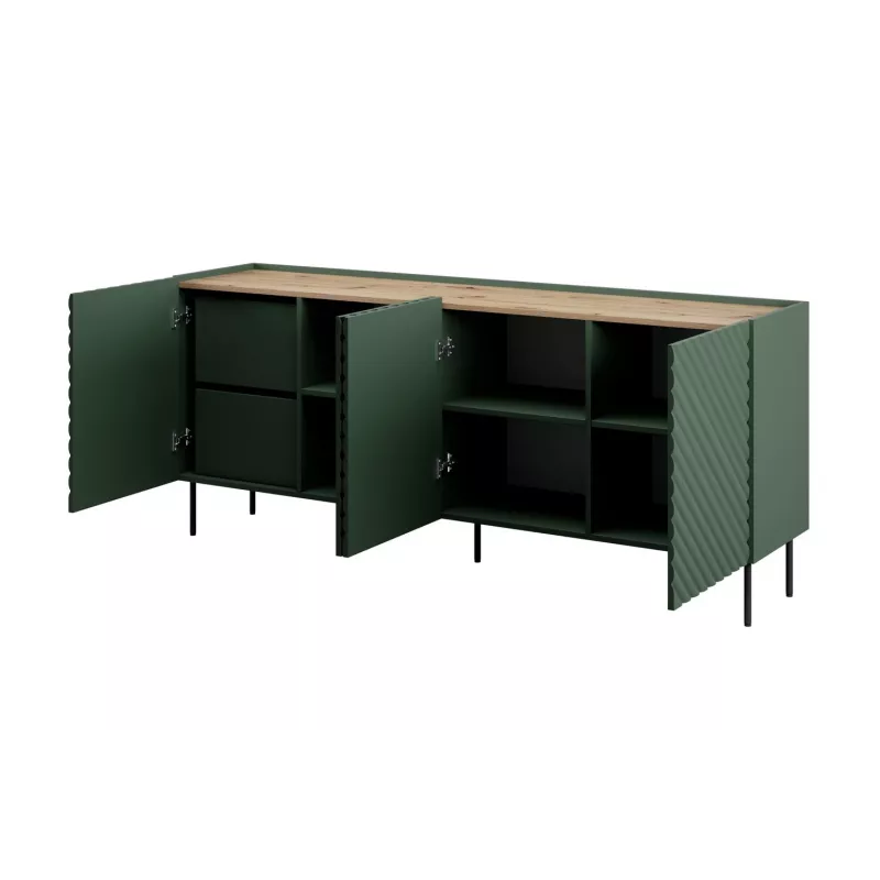 Cómoda 4D2SZ ONDA 200x45xH85 verde