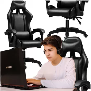 Extralink Gaming | Silla gaming | Oficina, giratoria, asiento envolvente, negra, G-524