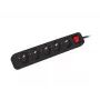 Regleta Lanberg PS1-05E-0300-BK, 5 tomas, 3 m, negra, con interruptor