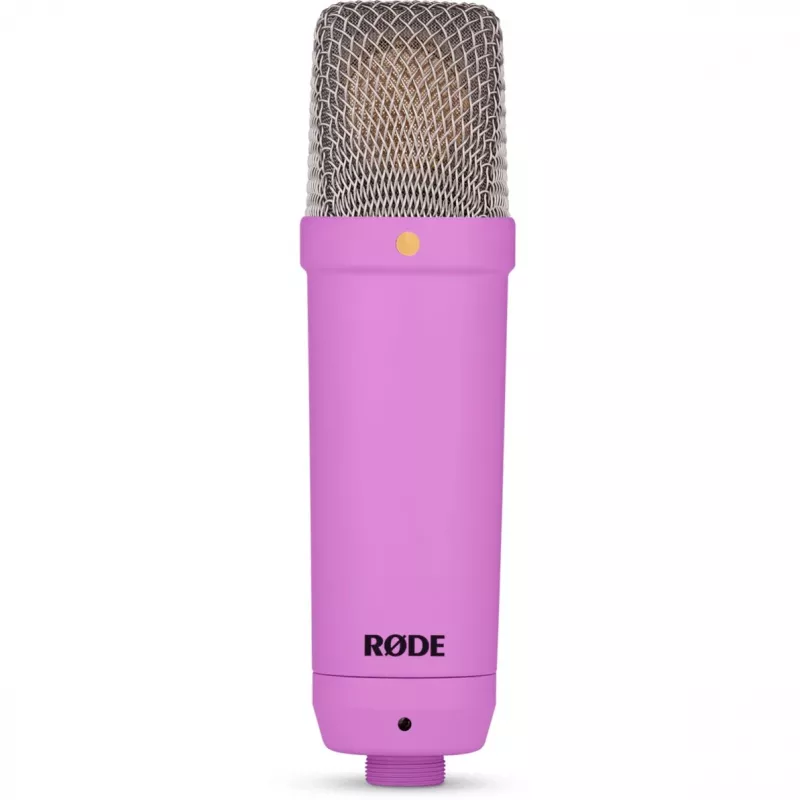 NT1 Signature + cable XLR + brazo de estudio de sobremesa, micrófono lila, pack