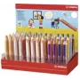 Lápiz de color Stabilo Multitalentstift woody 7,60 cm (3) — expositor redondo de 48 colores, multifunción: lápiz de color, acuarela, cera