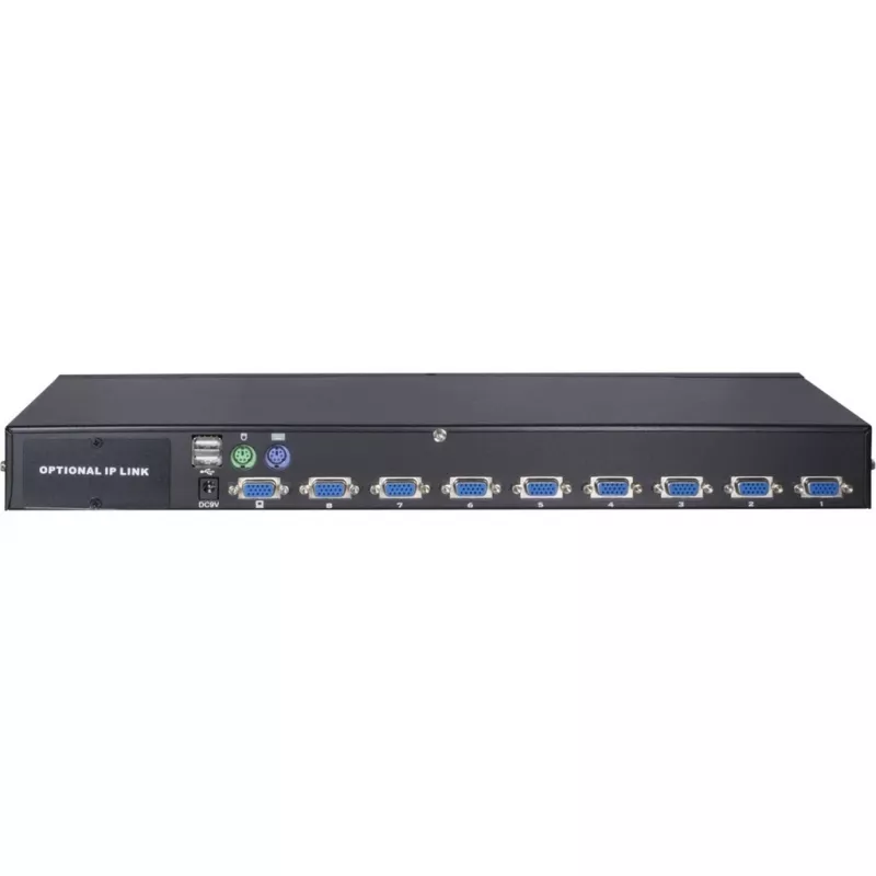Conmutador KVM Inter-Tech AS-9108DU montaje en rack negro teclado/vídeo/ratón (KVM) (88887233)