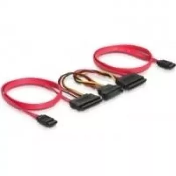 Cable SATA todo en uno DeLOCK 84356 0,5 m rojo