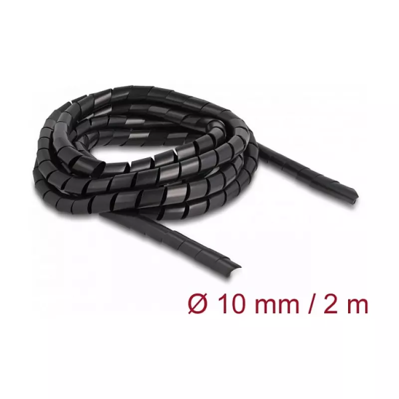 Tubo espiral flexible Delock 2 m x 10 mm negro