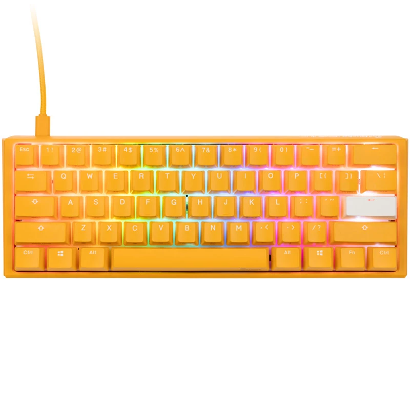 Teclado Ducky One 3 Mini amarillo, gaming, USB, QWERTY, US English