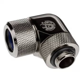 Adaptador 90° BitsPower Advanced Multi-Link G1/4 pulgadas macho a tubo rígido 14 mm OD — giratorio