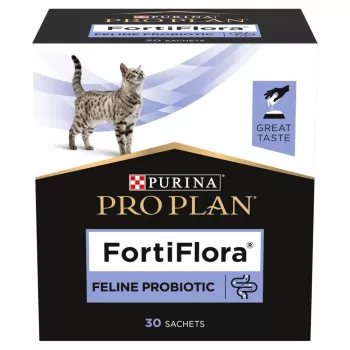 Suplemento probiótico Purina Pro Plan FortiFlora 30 x 1 g sobres para gatos — Polvo, favorece la flora intestinal y el sistema inmunitario