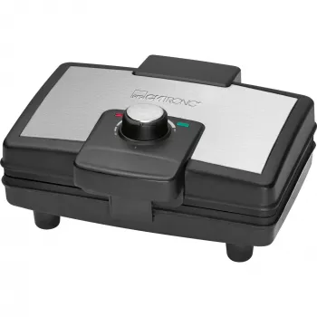 Clatronic WA 3606 gofrera 2 gofres negra, acero inoxidable 800 W